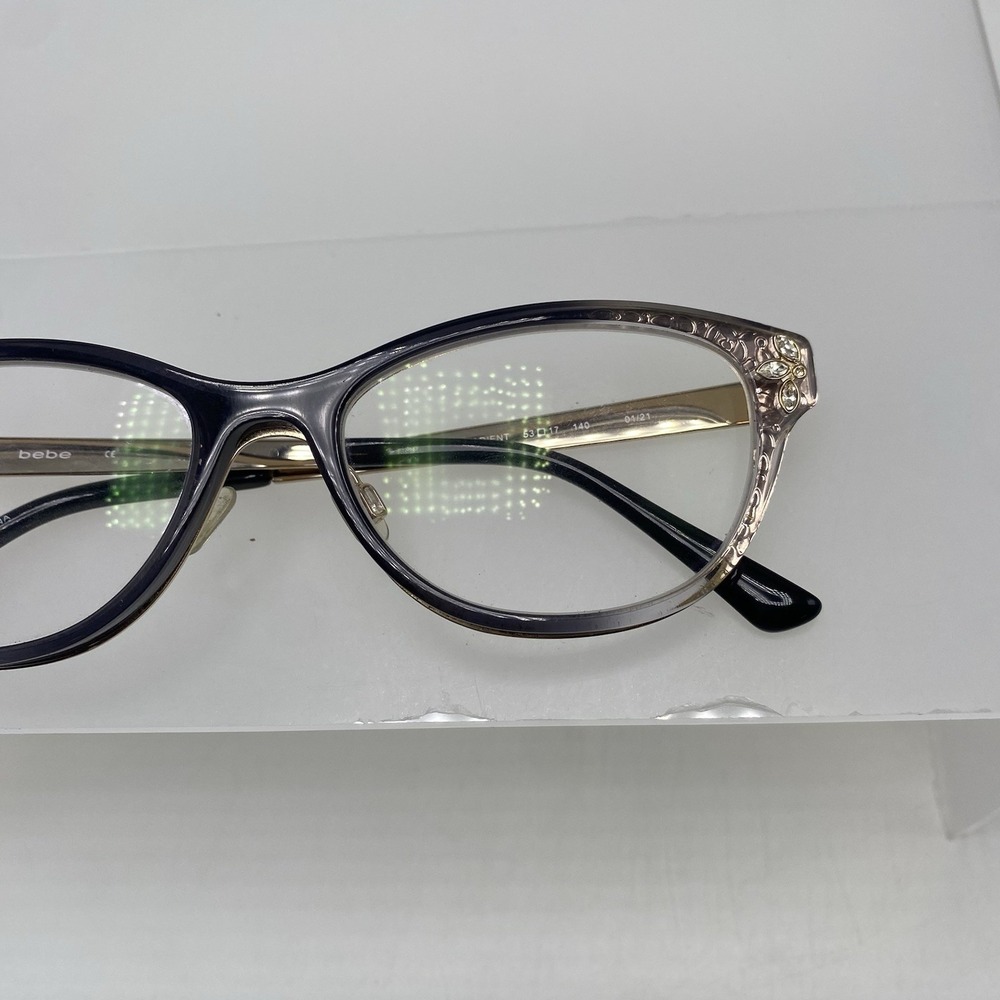 Bebe Eyeglasses Women FRAME ONLY BB5168 Cat Eye 53-17-140 Jet Gradient 536 - Picture 9 of 16
